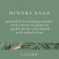 Hinoki Sage Refilable Boxed Glass Candle