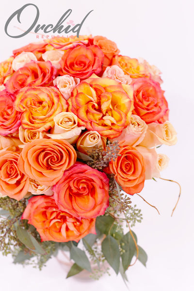 Vaneshan Crush - Medium Orange Juice Roses – VineLily Moment