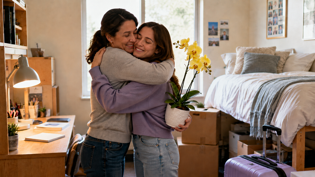 Why Parents Are Leaving Behind An Orchid Gift For Move-In Day