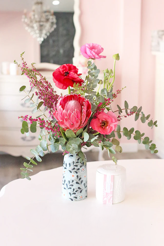 Mom’s Poppies and Protea