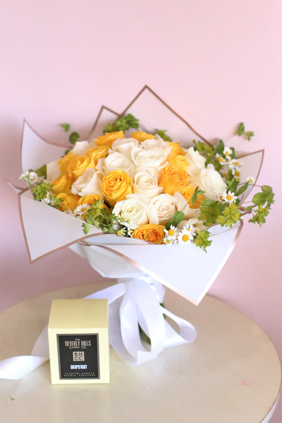 Mixed White Flowers Bouquet by Happiness Flowers