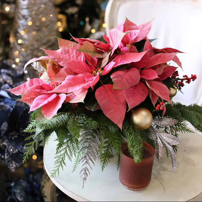 holiday installation flowers