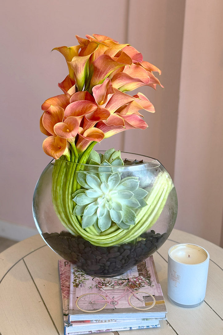 mini calla lily flower arrangement Kindled Hope – Orchid Republic Floral Boutique